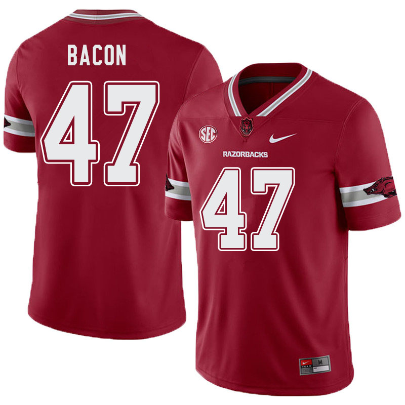 Men #47 Reid Bacon Arkansas Razorbacks College Football Alternate Jerseys-Cardinal